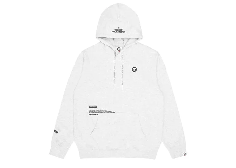 AAPE By A Bathing Ape Aape Moonface Hoodie Grey