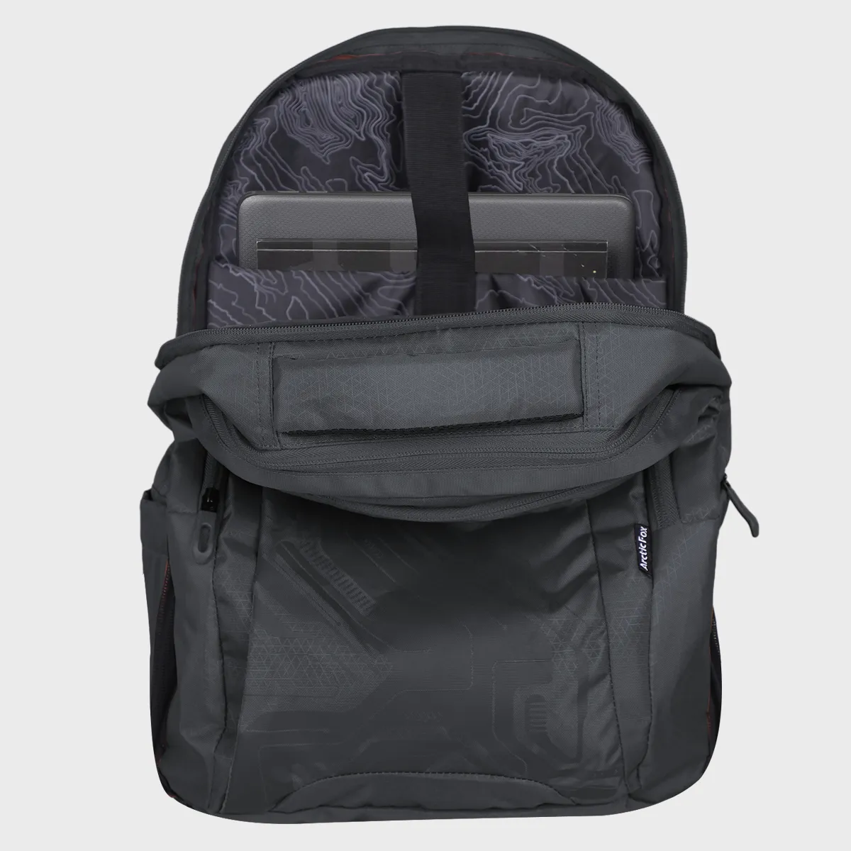 Arctic Fox Cyber Smooth Black Laptop Backpack