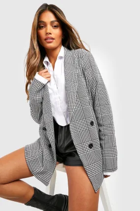 Basic Jersey Knit Flannel Relaxed Fit Blazer