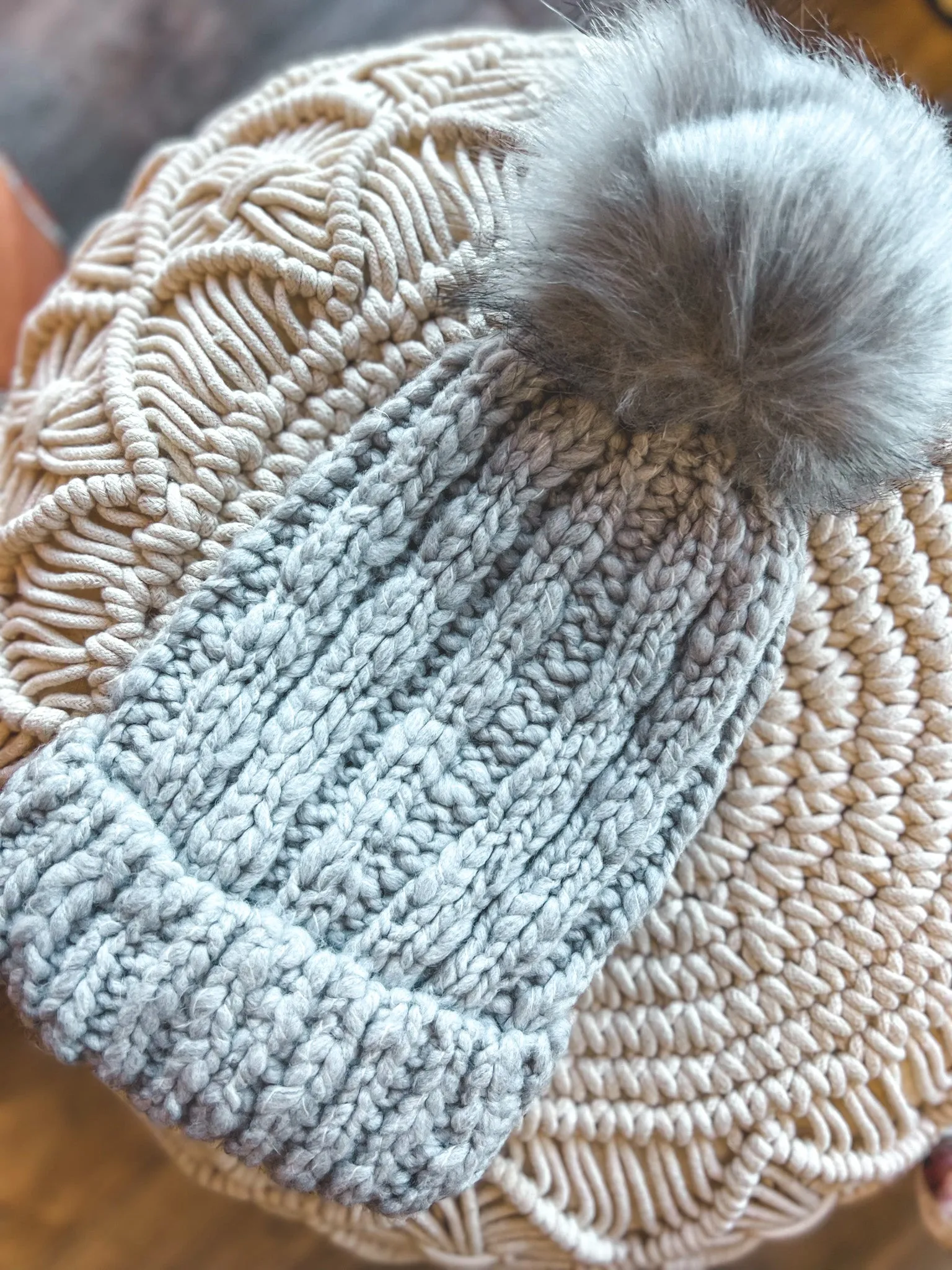 Basic Soft Knit Pom Beanie - 2 Colors