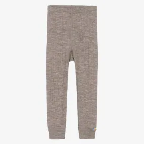 Beige Merino Wool Leggings