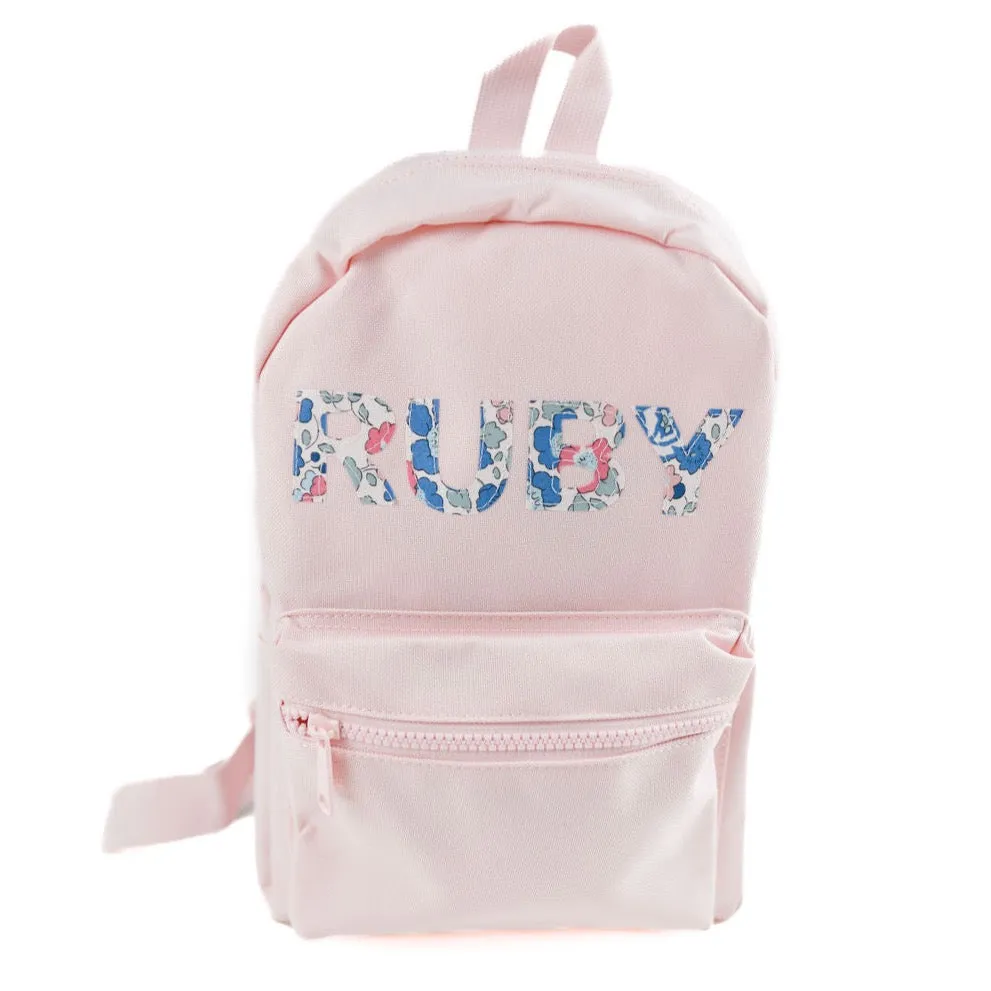 Betsy Blue Liberty of London Name Small Backpack - Pink