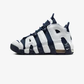 Big Kid's Nike Air More Uptempo - WHITE/MIDNIGHT NAVY-METALLIC GOLD