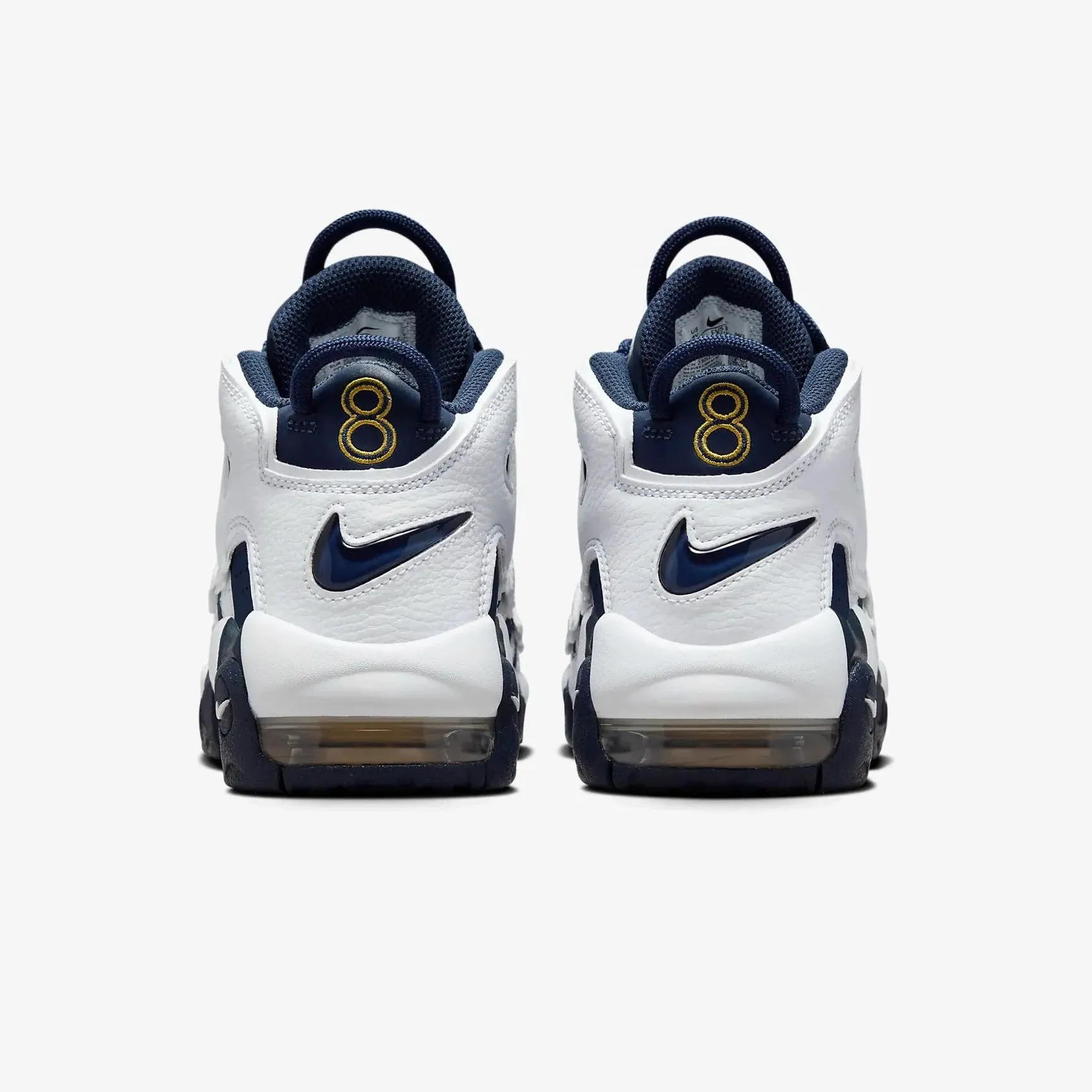 Big Kid's Nike Air More Uptempo - WHITE/MIDNIGHT NAVY-METALLIC GOLD