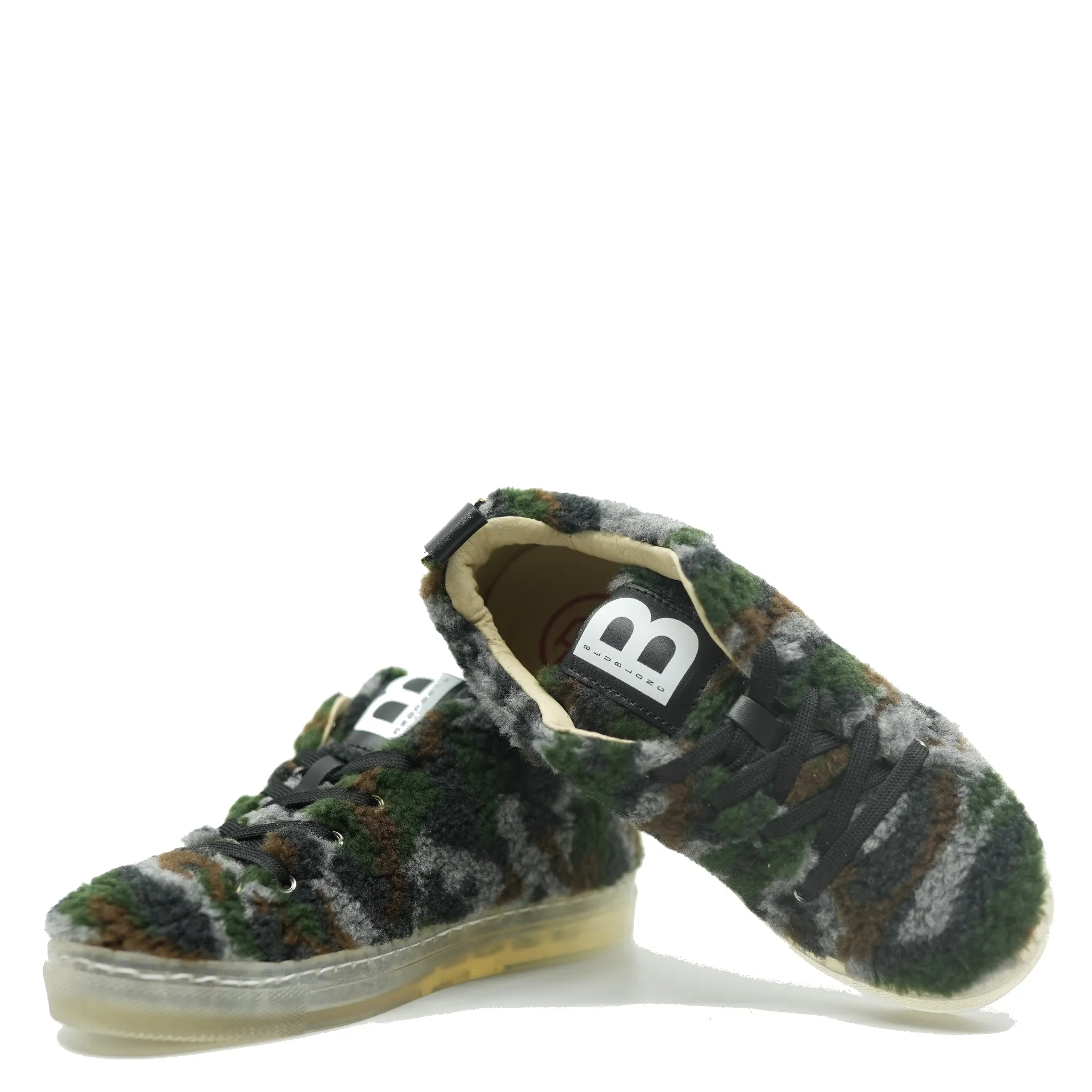 Blublonc Camo Sherpa Lace Sneaker