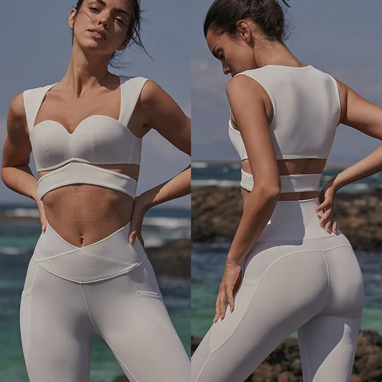 Breathable tight comfortable one-piece bra running fitness yoga suit