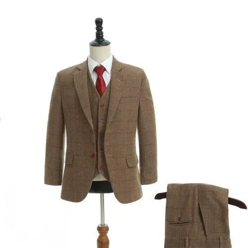 Bromley Plaid Three Piece Tweed Suit