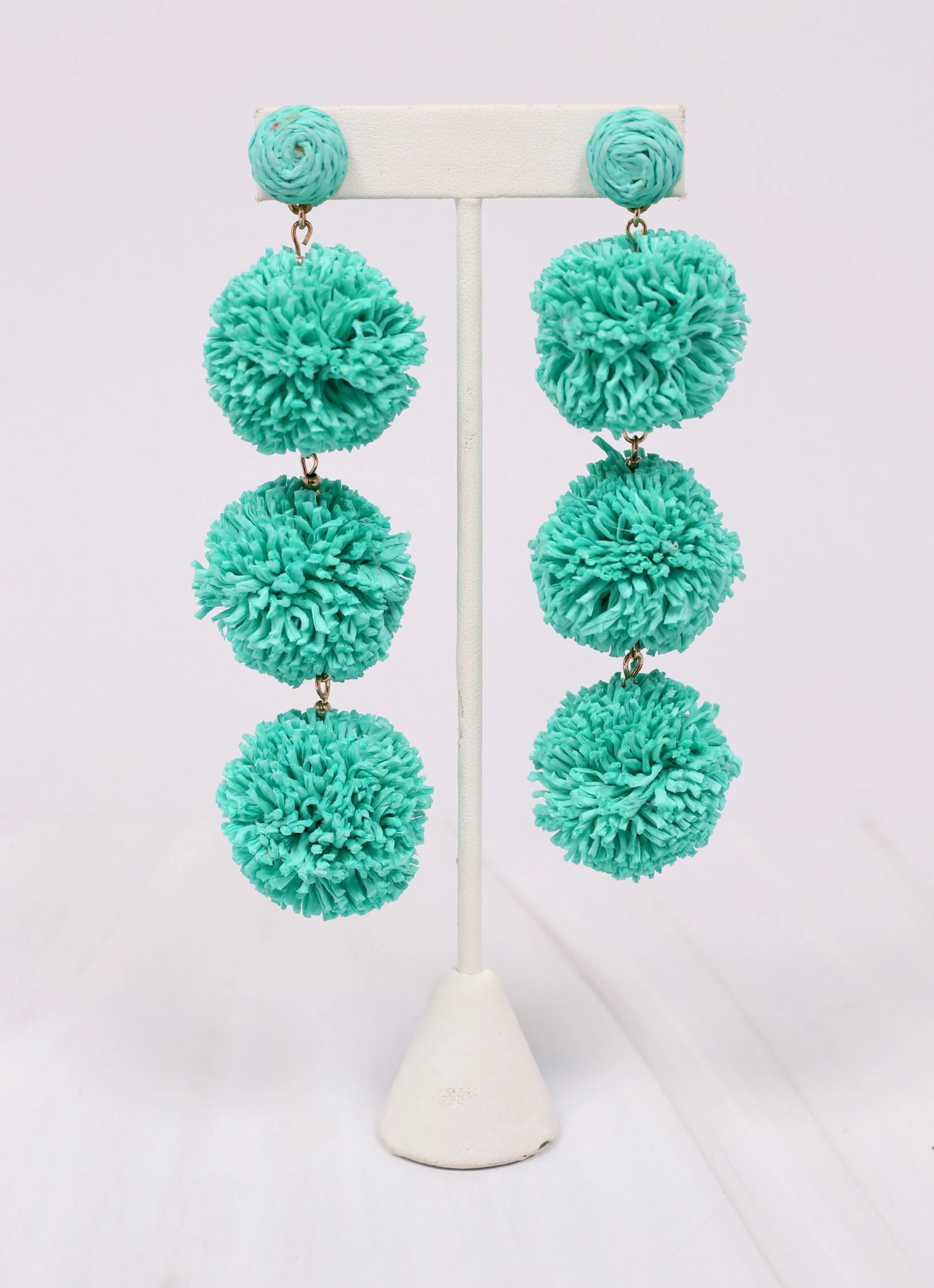 Buford Pom Pom Drop Earring TURQUOISE