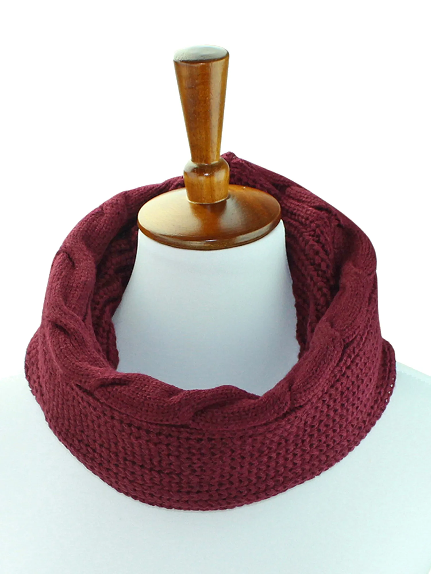 Cable Knit Neck Warmer With Fleece Lining