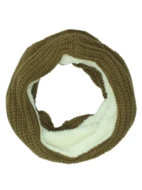 Cable Knit Neck Warmer With Fleece Lining