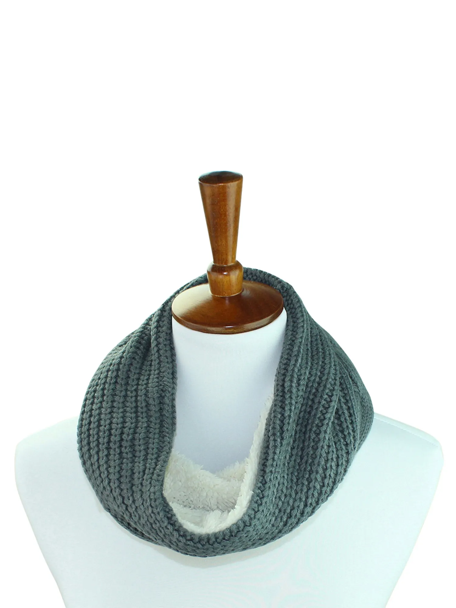 Cable Knit Neck Warmer With Fleece Lining