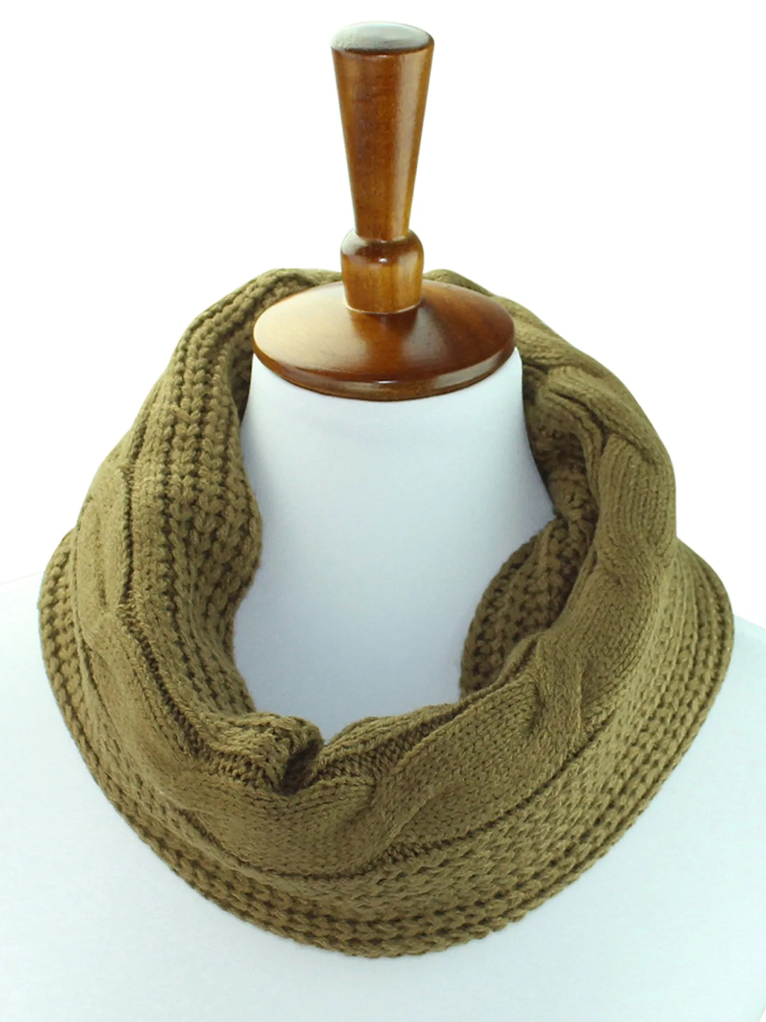 Cable Knit Neck Warmer With Fleece Lining