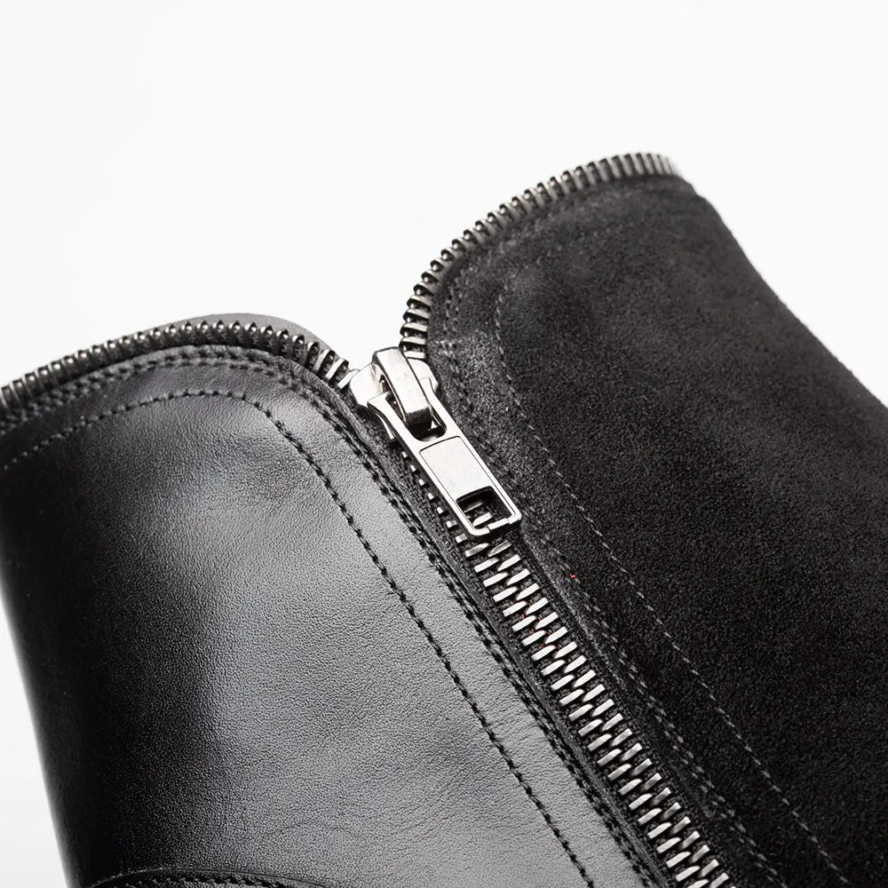 Camilleri Calf/Suede Zip Boot