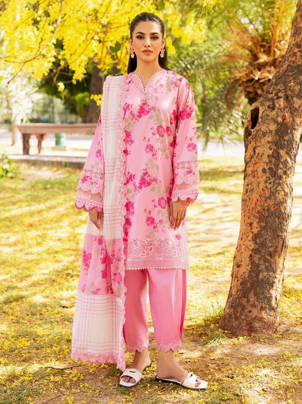 Charizma Range Embroidered Lawn Unstitched 3Pc Suit CRN4-07