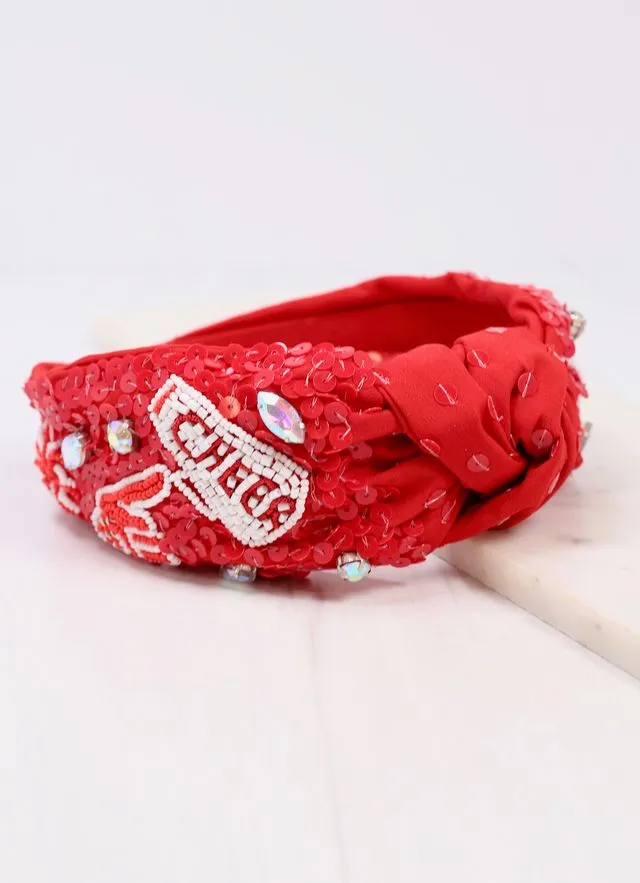 Cheer Sequin Headband RED