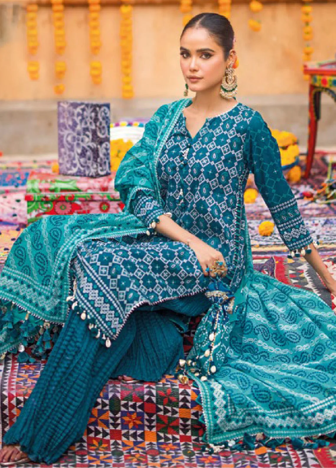 Chunri By Gul Ahmed Printed Lawn Unstitched 3 Piece Suit - GA24CL CL-42061 B