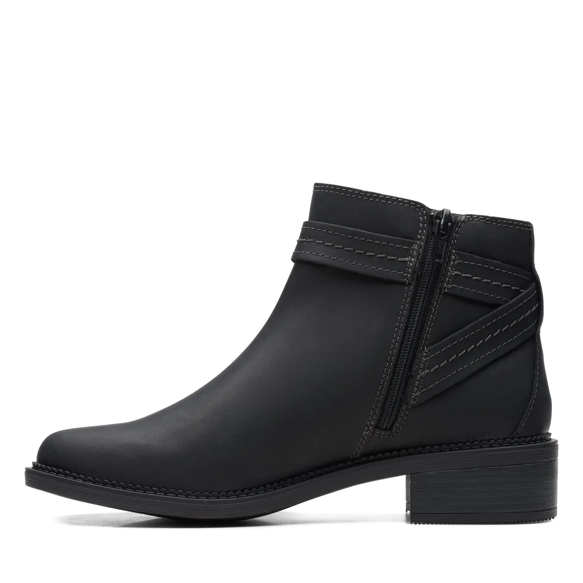 CLARKS | BOTINES MUJER | MAYE STRAP BLACK LEATHER | NEGRO