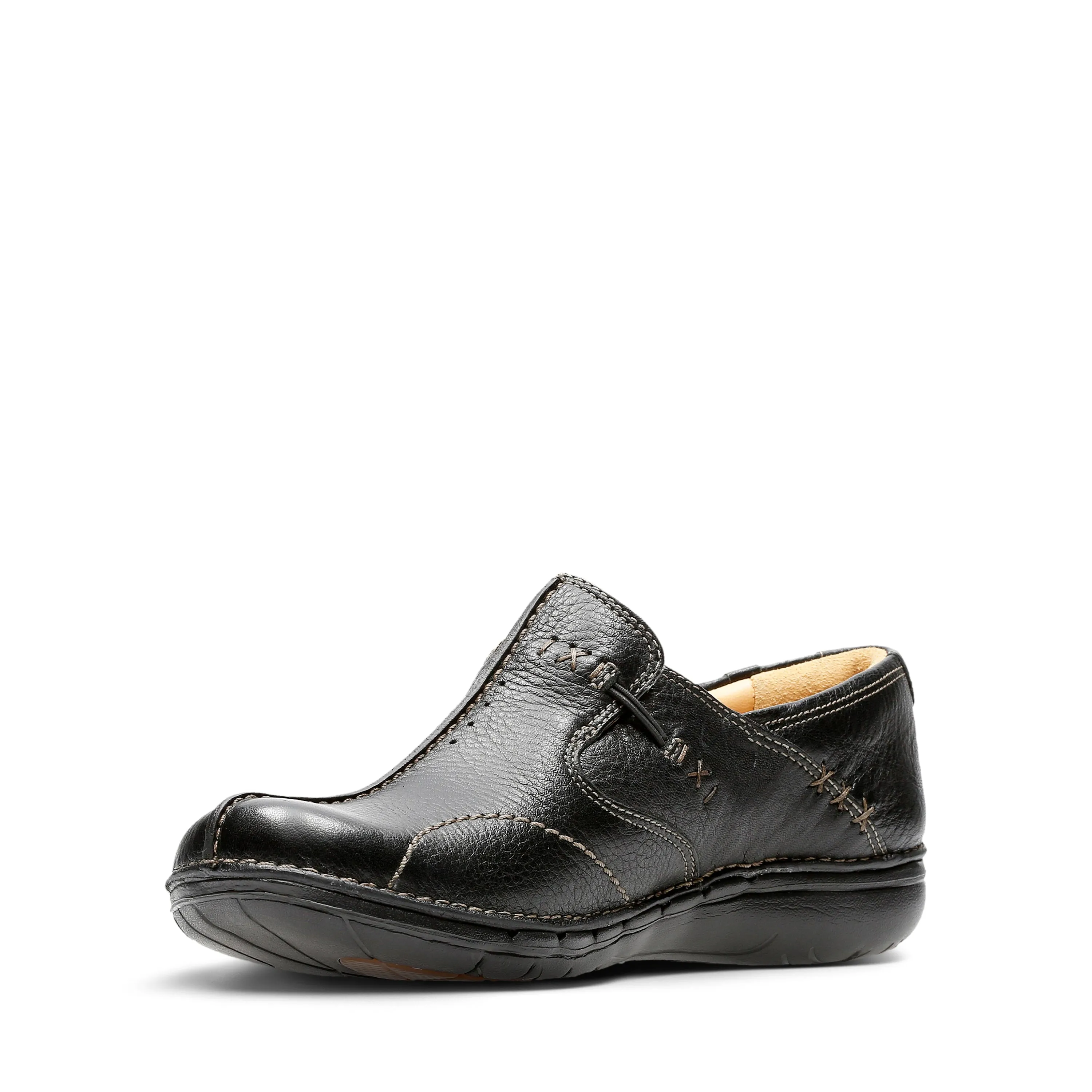 CLARKS | ZAPATOS CASUAL MUJER | UN LOOP BLACK LEATHER | NEGRO