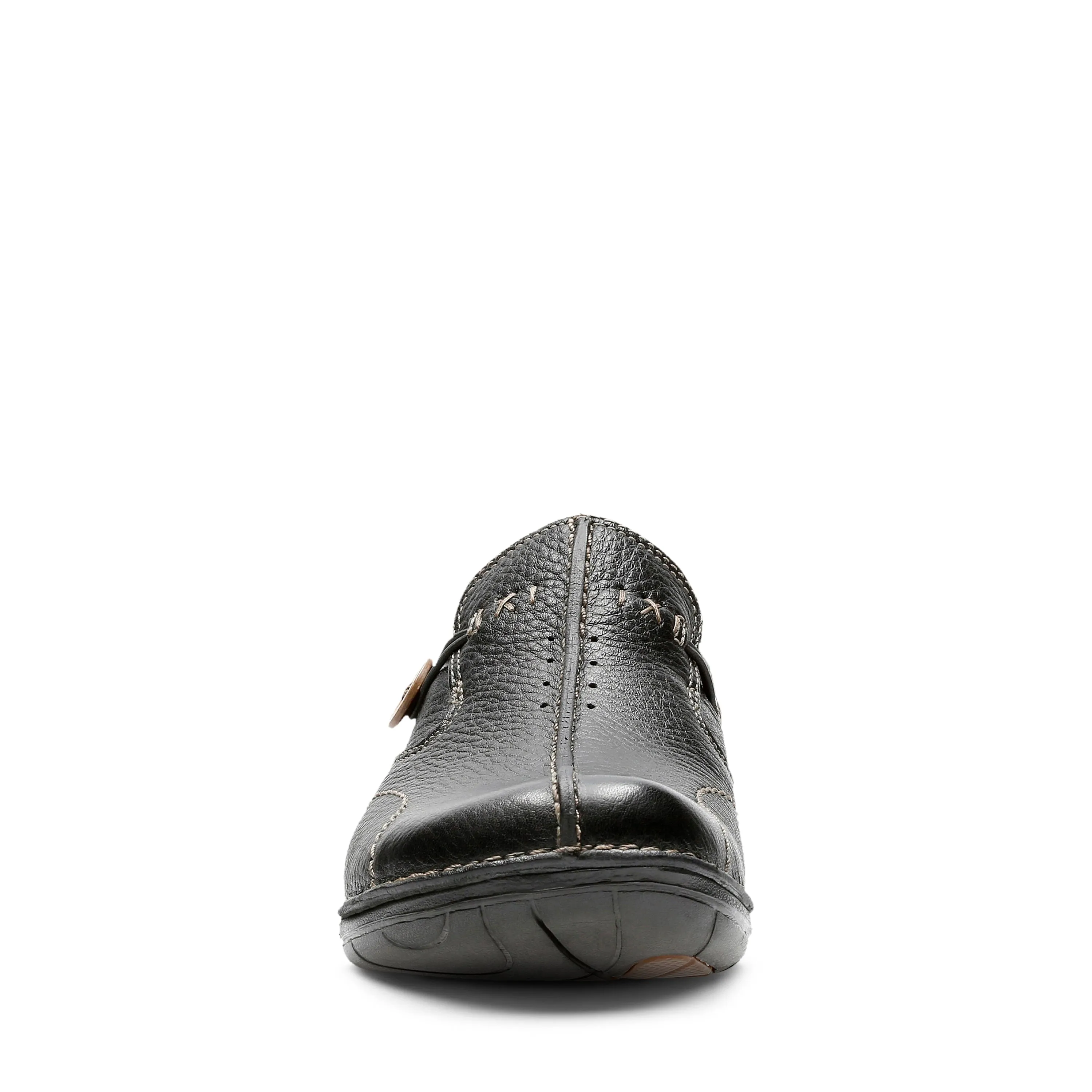 CLARKS | ZAPATOS CASUAL MUJER | UN LOOP BLACK LEATHER | NEGRO