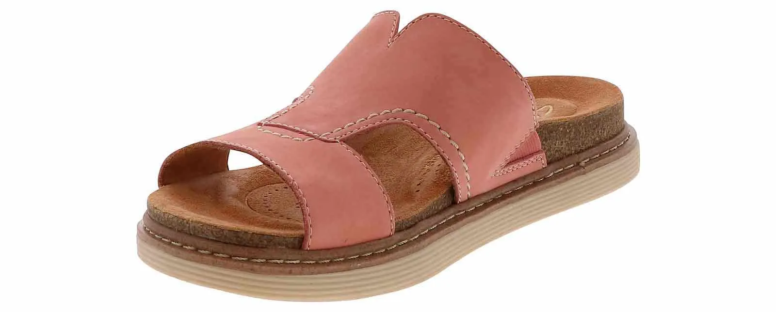 Clarks Arwell Walk H Band Peach Women's Footbed Slide