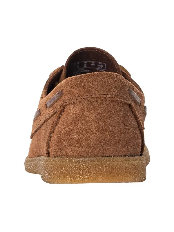 Clarks Clarkbay Go Suede Boat Shoe - Cola