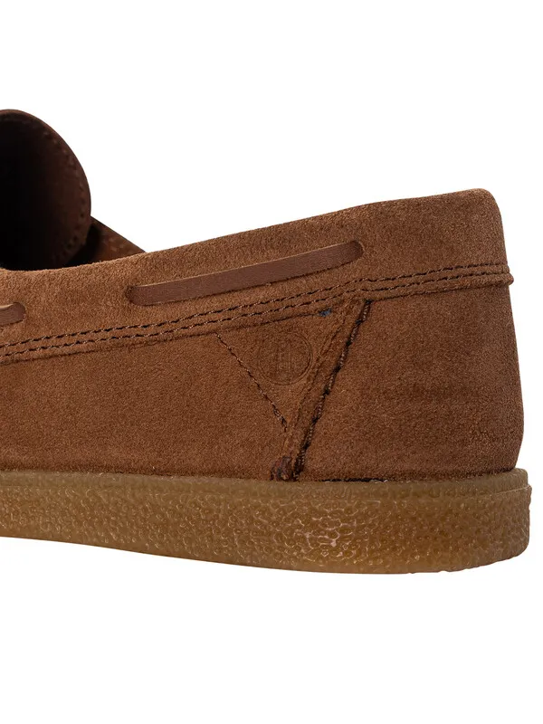 Clarks Clarkbay Go Suede Boat Shoe - Cola