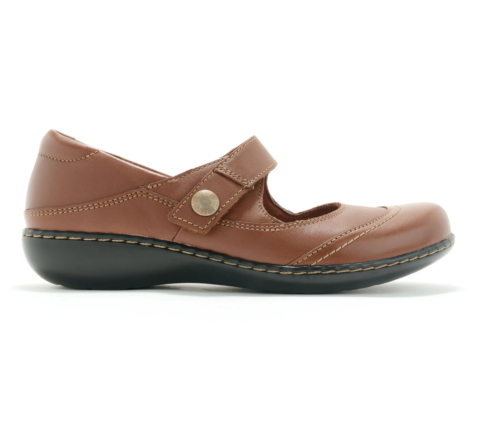 Clarks Collection Leather Slip-On Mary-Janes -Ashland Elayne