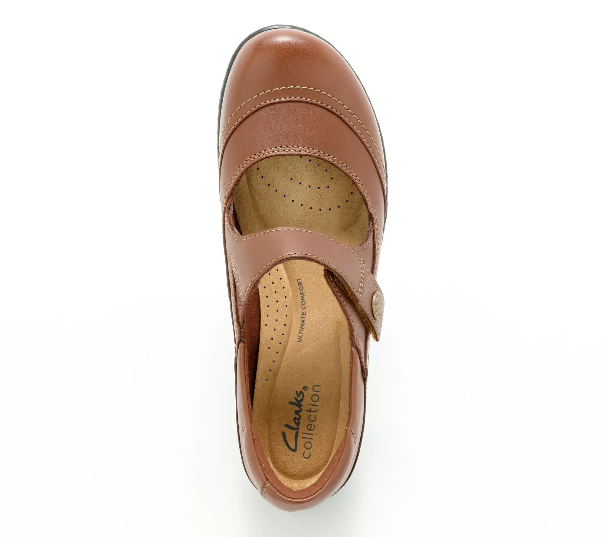 Clarks Collection Leather Slip-On Mary-Janes -Ashland Elayne