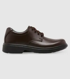 clarks daytona (f wide) junior boys school shoes