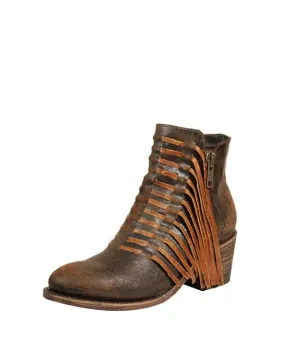 Corral Western Boots Women's Fringe Ankle E1216