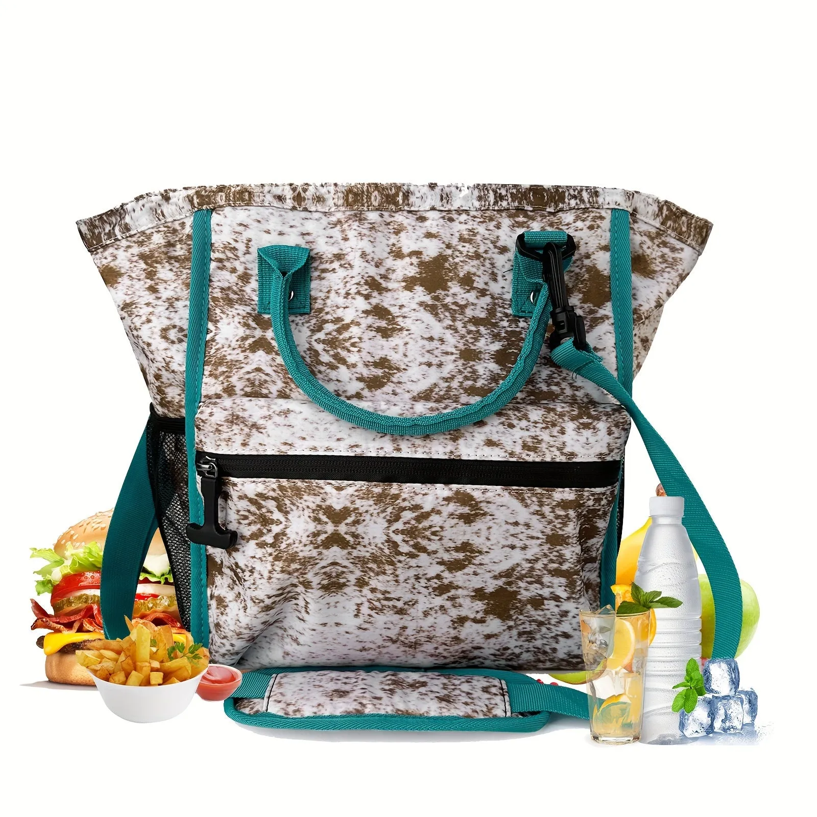 Cow Pattern Insulated Ice Pack Portable Bento  Picnic Bag