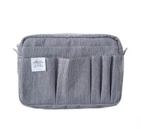 Delfonics: Medium Carrying Case - White + Blue Stripe