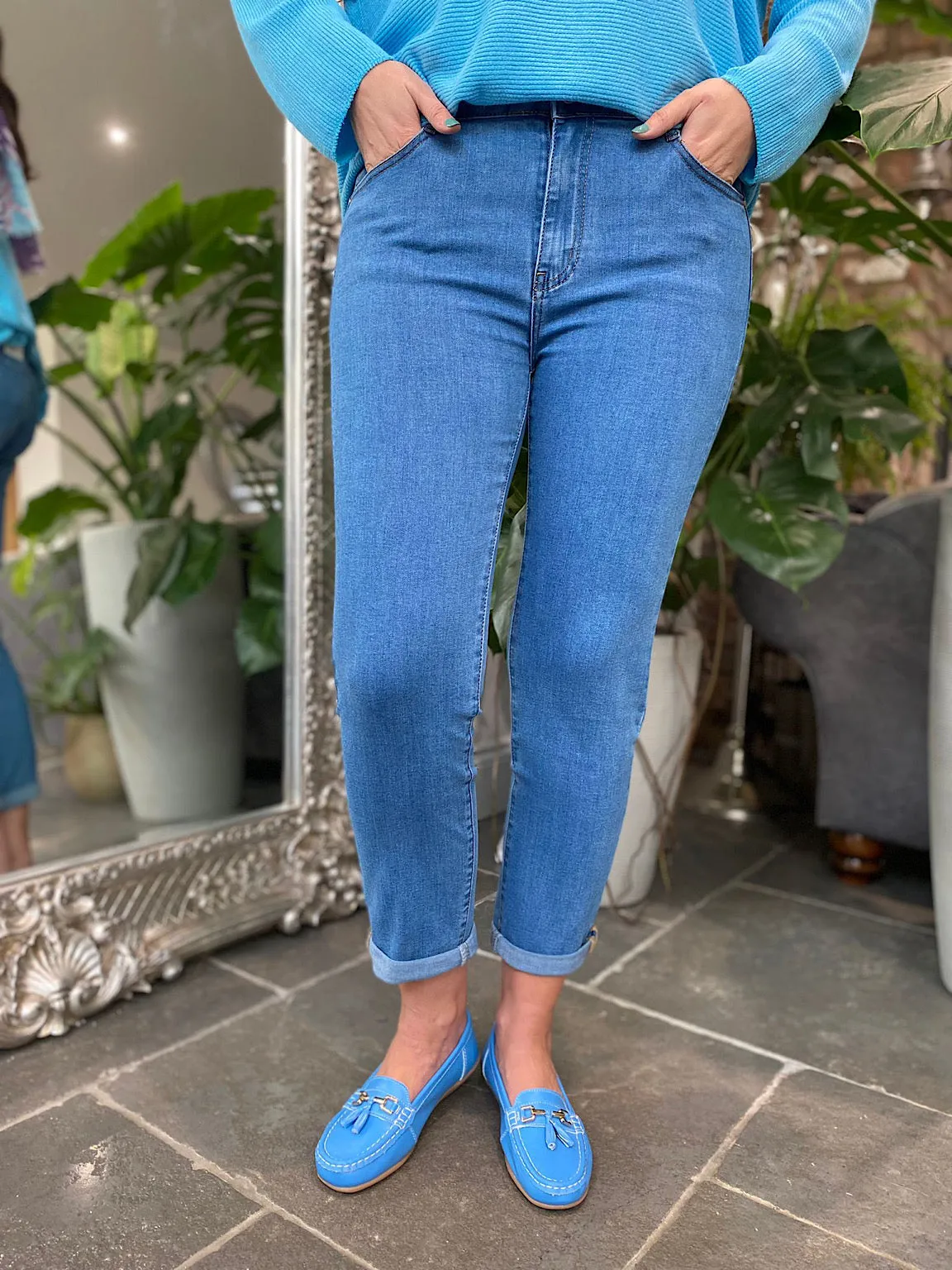 Denim Straight Leg Jeans