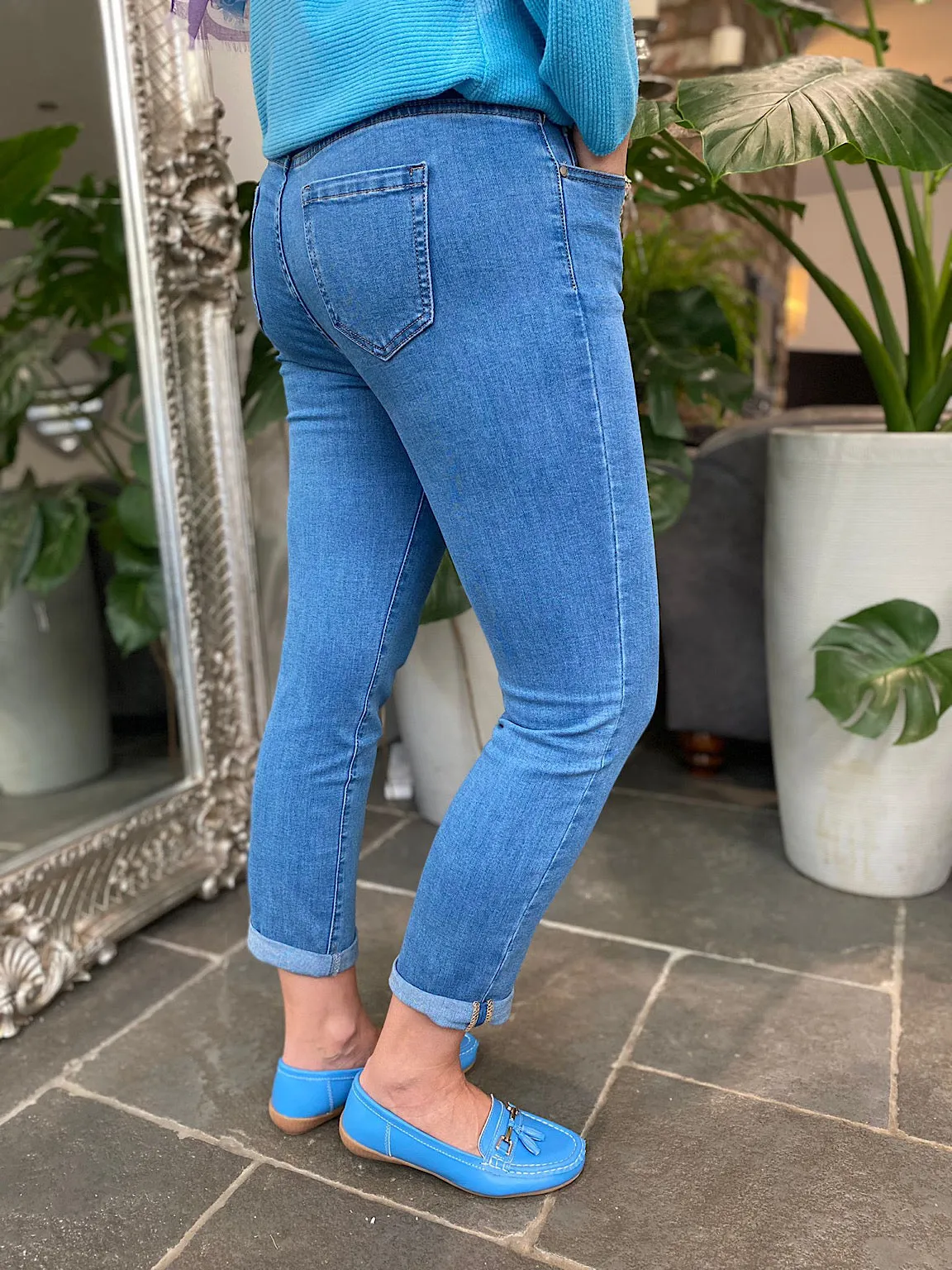 Denim Straight Leg Jeans