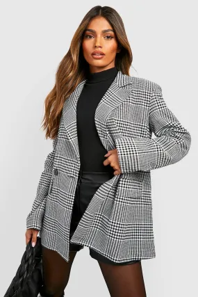 Dogtooth Flannel Relaxed Fit Tailored Blazer