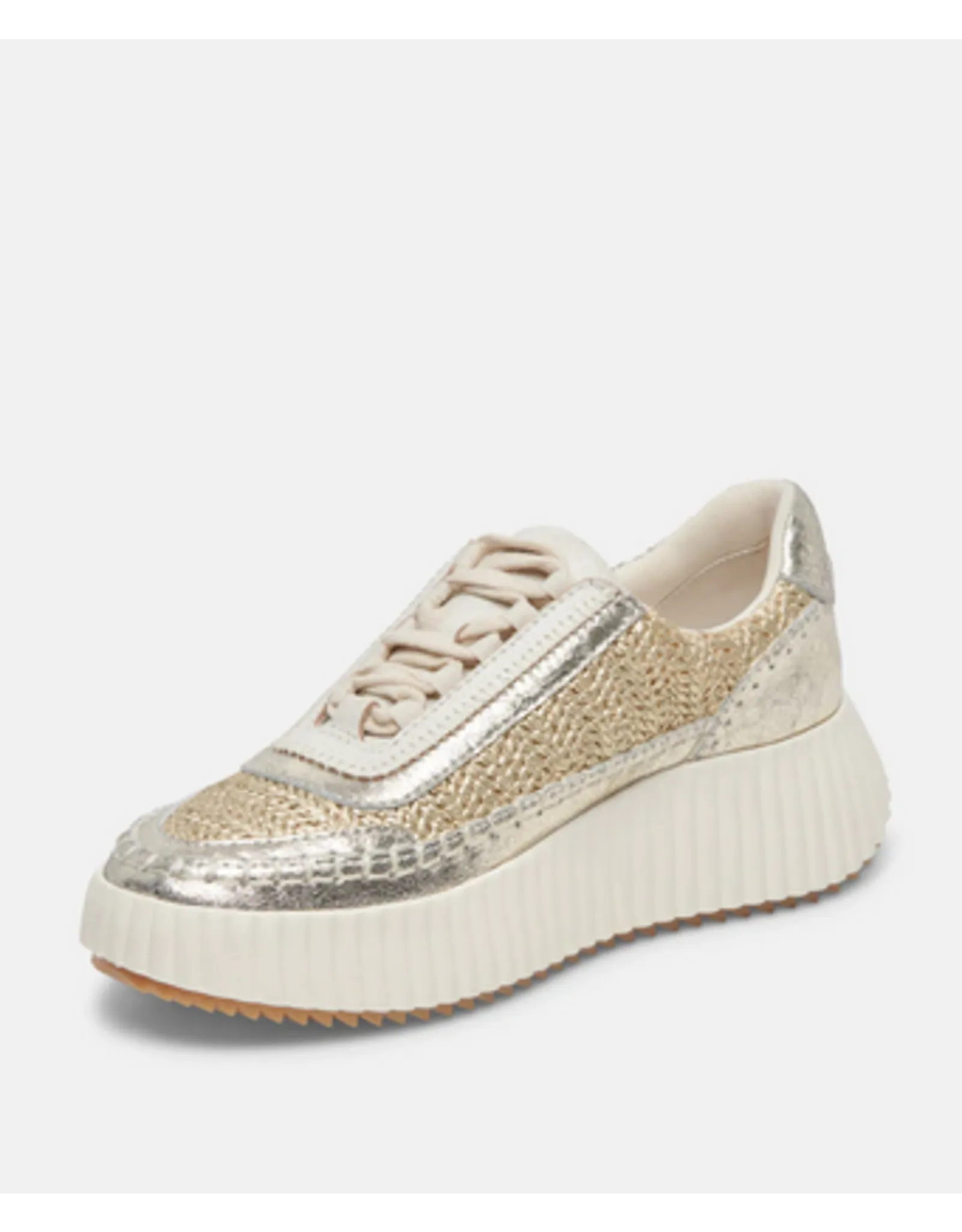 Dolce Vita Dolen Gold Knit Sneaker