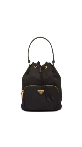 Duet Re-Nylon Bucket Shoulder Bag - Black