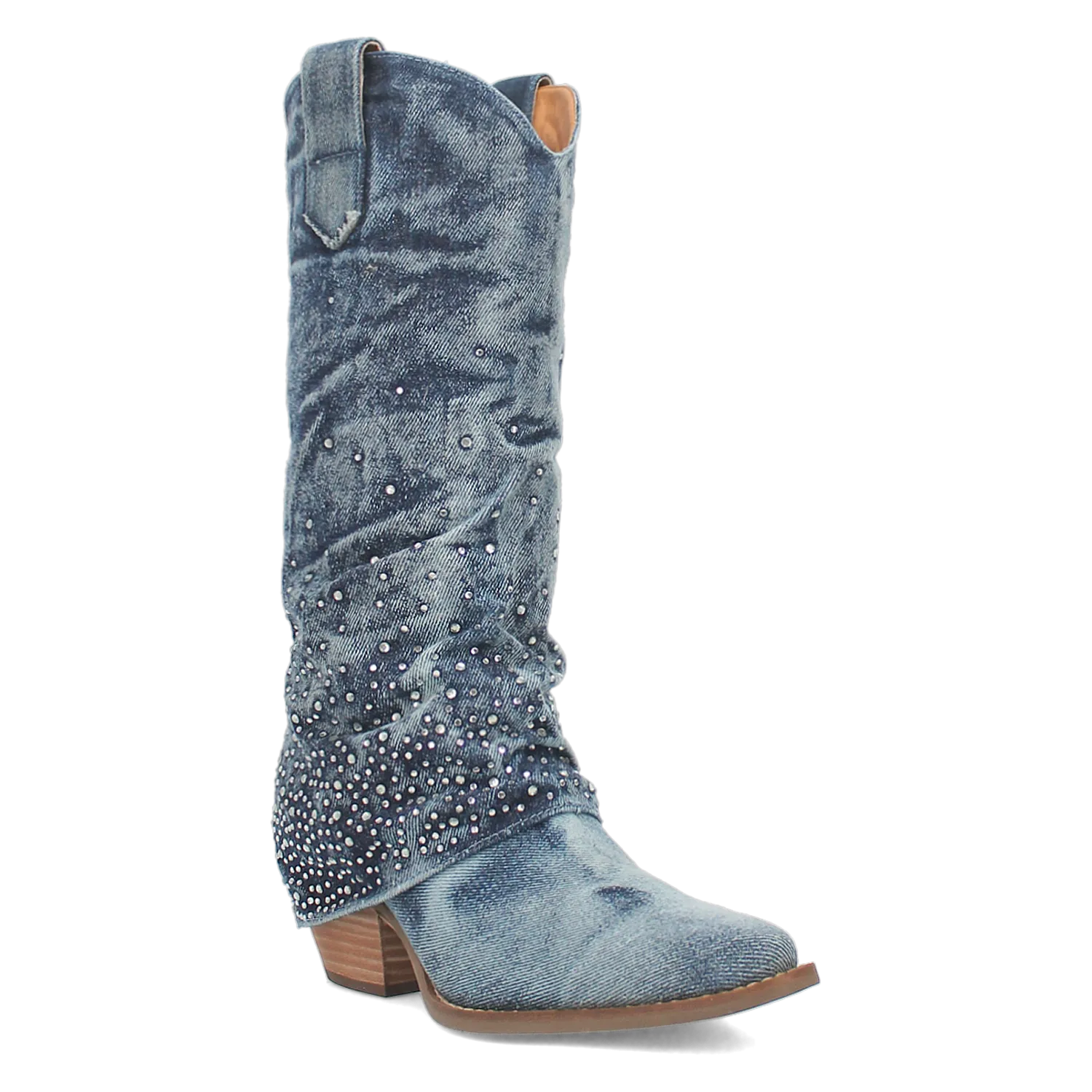 Eye Candy Denim & Rhinestone Boot (DS)