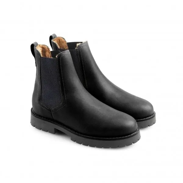 Fairfax & Favor Womens Sheepskin Boudica Chelsea Boot in Black