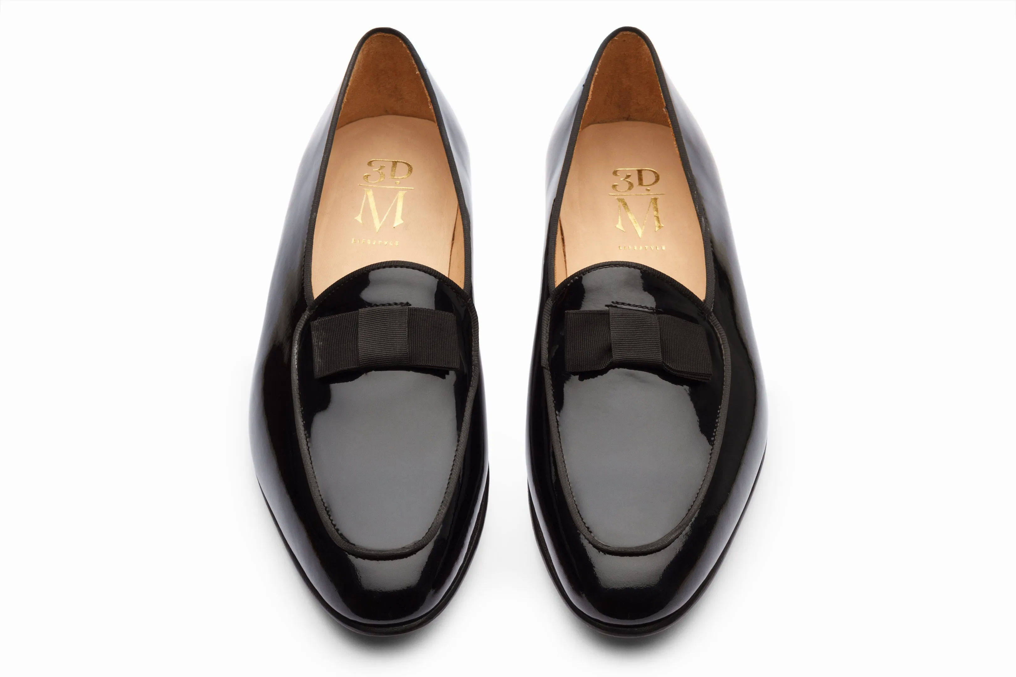 Formal Pumps with Grosgrain Bow - Black Patent