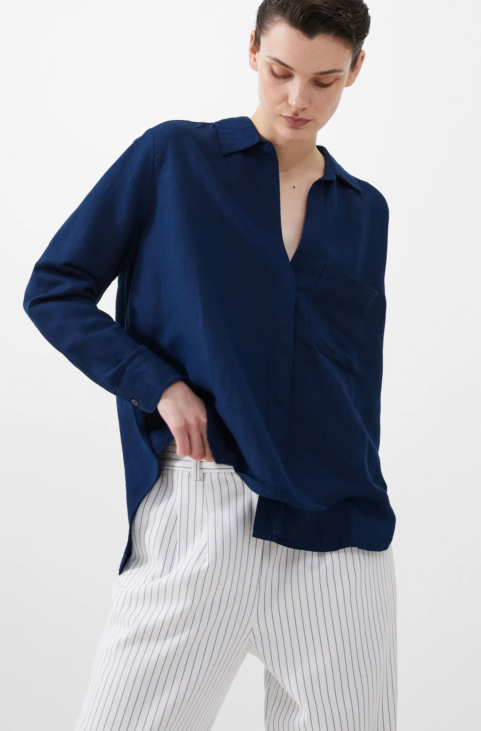 French Connection - BIRDIE LINEN BOYFRIEND SHIRT