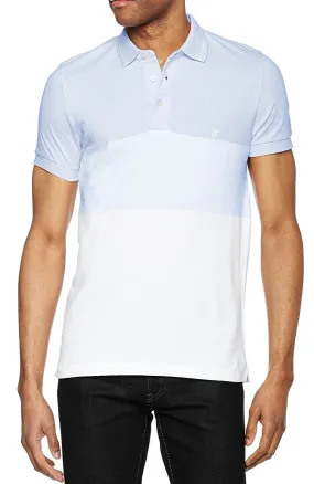 French Connection Contrast Ombre Men's Polo Shirt Kentucky Blue