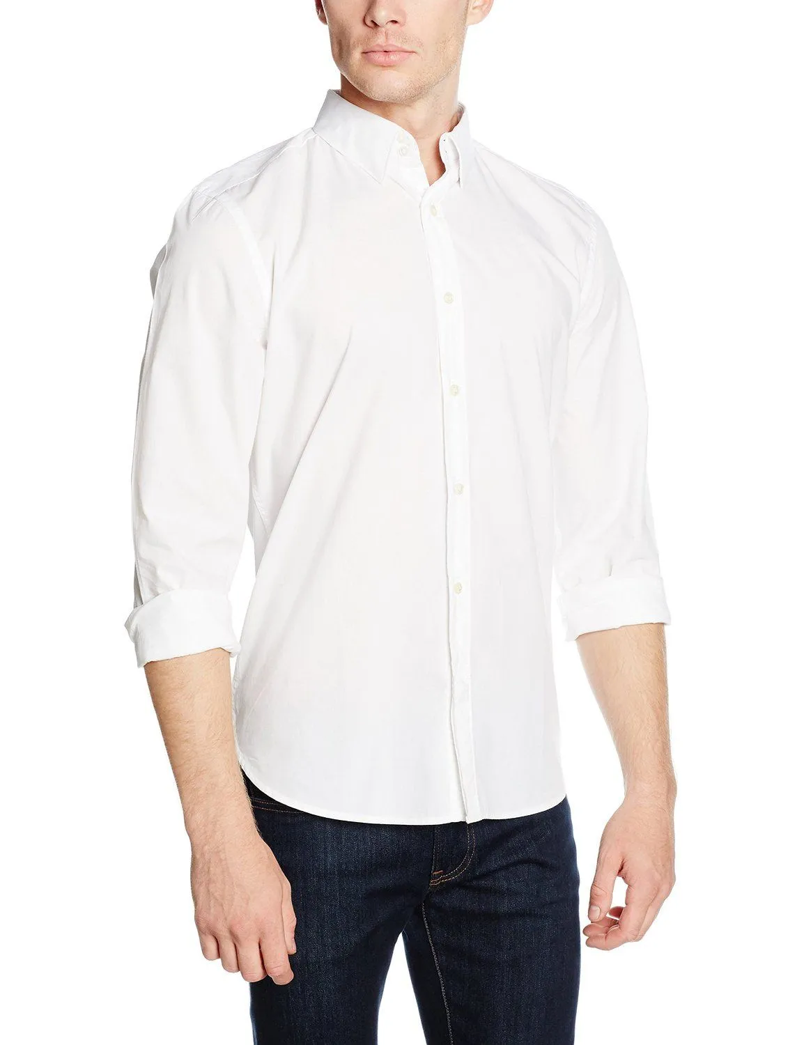 French Connection Plain Long Sleeve White Shirt