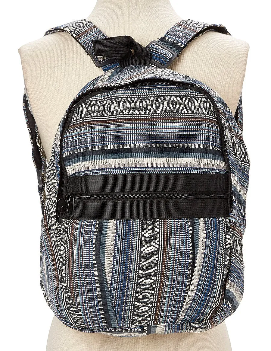 Geometric Woven Backpack