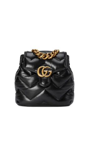 GG Marmont Matelassé Backpack - Black