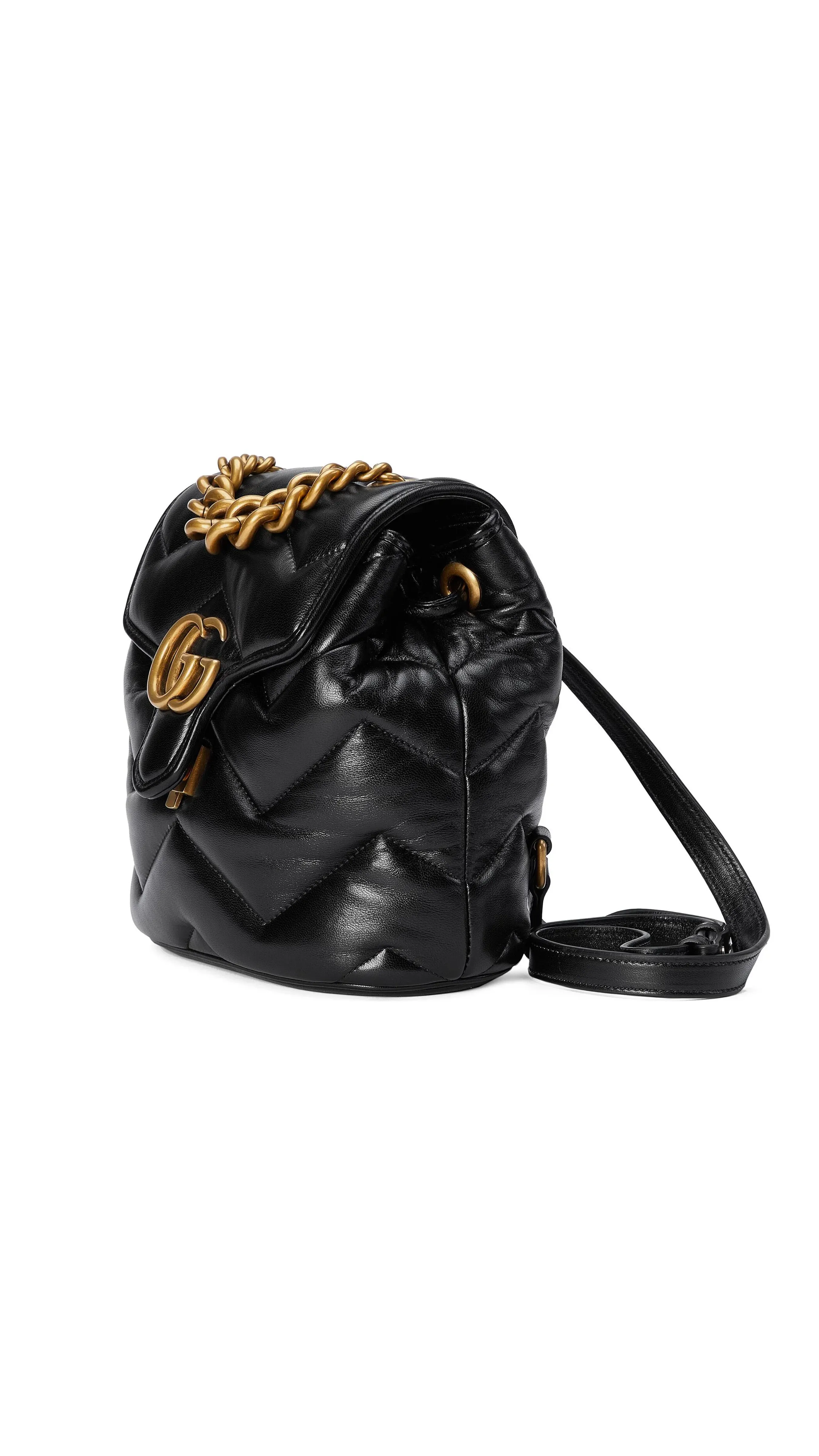 GG Marmont Matelassé Backpack - Black