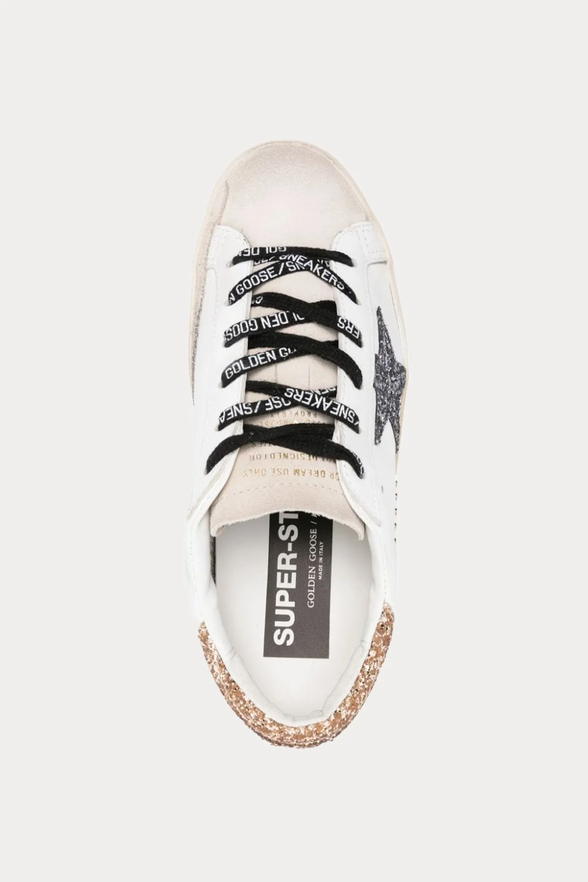 Golden Goose Super-Star Payetli Deri Sneaker Ayakkab