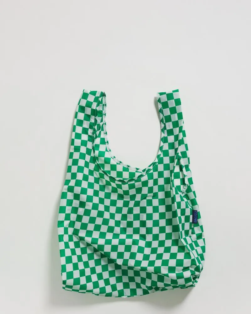 Green Checkerboard - Standard Baggu