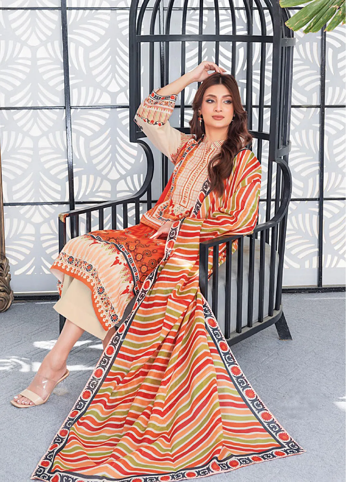 Gul Ahmed Printed Lawn Unstitched 3 Piece Suit - GA24EL CL-42167 A