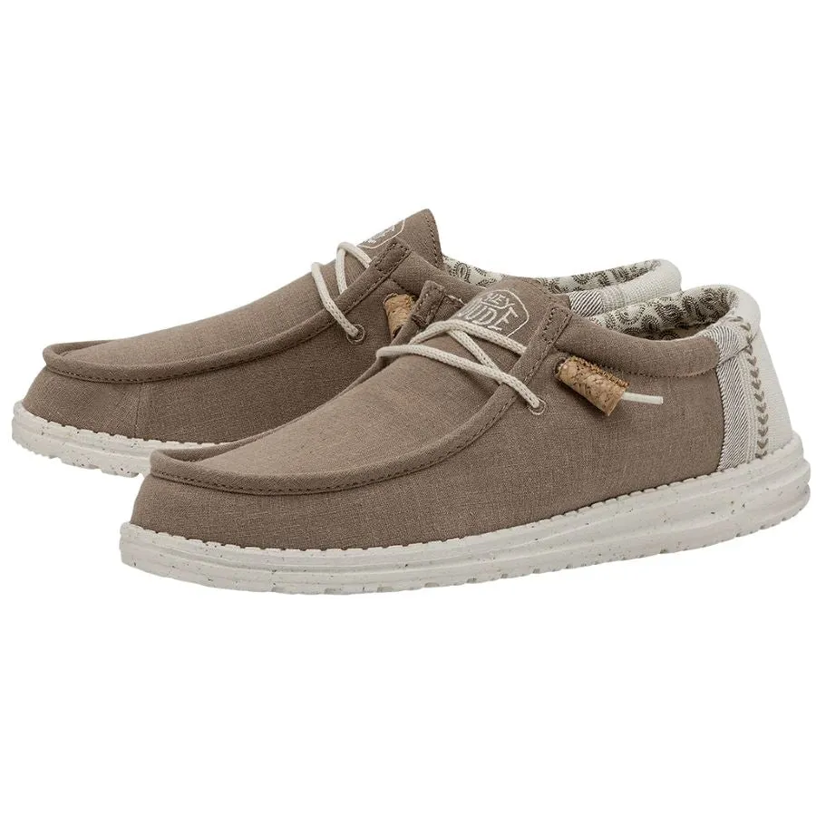 Hey Dude Men’s Wally Break Stitch Slip On Shoes-Clay